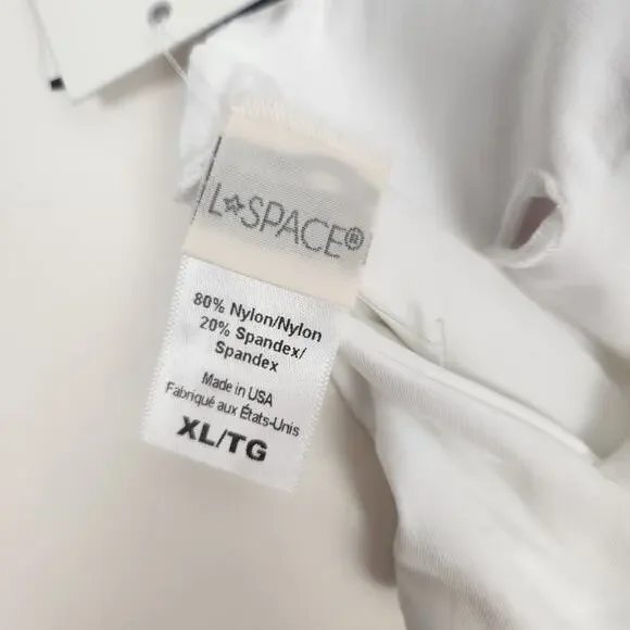 L*Space x Tessa Brooks Sammie Bikini Top White Size XL NWT - Picture 4 of 5